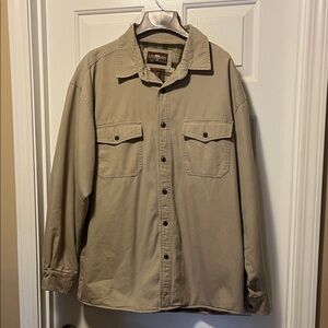 Levi's Men's Beige Button-Up Shirt Jacket